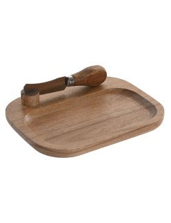 Tabla de cortar Home ESPRIT Acero Inoxidable Acacia