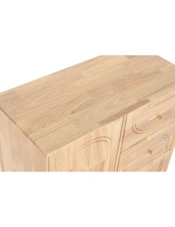 Anrichte Home ESPRIT natürlich Metall Rattan Kautschukholz 73,5 x 35 x 78 cm
