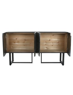 Anrichte Home ESPRIT Silberfarben Metall Stahl 151 x 41 x 80 cm