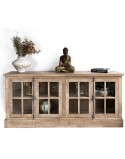 Buffet Home ESPRIT Naturel Bois Verre 180 x 40 x 82 cm