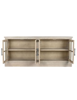Buffet Home ESPRIT Naturel Bois Verre 180 x 40 x 82 cm