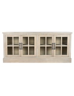 Buffet Home ESPRIT Naturel Bois Verre 180 x 40 x 82 cm