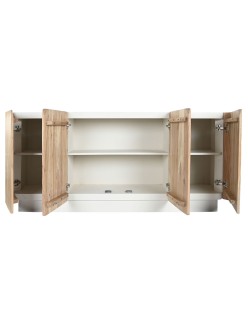 Anrichte Home ESPRIT Weiß natürlich Akazienholz Mango-Holz 170 x 40 x 80 cm