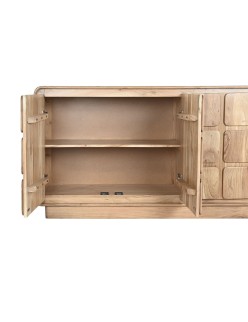 Anrichte Home ESPRIT natürlich Akazienholz Holz MDF 180 x 40 x 80 cm