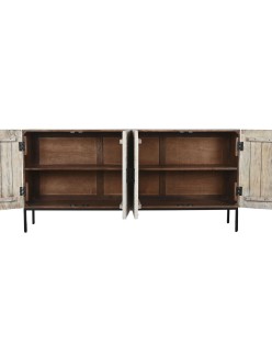 Anrichte Home ESPRIT Weiß Metall Mango-Holz 180 x 40 x 85 cm