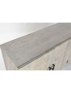 Anrichte Home ESPRIT Weiß Metall Mango-Holz 180 x 40 x 85 cm