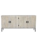 Anrichte Home ESPRIT Weiß Metall Mango-Holz 180 x 40 x 85 cm