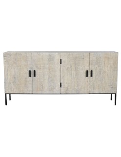 Anrichte Home ESPRIT Weiß Metall Mango-Holz 180 x 40 x 85 cm