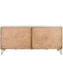 Aparador Home ESPRIT Dourado Natural Metal Madeira de mangueira 160 x 45 x 75 cm