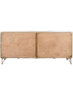 Aparador Home ESPRIT Dourado Natural Metal Madeira de mangueira 160 x 45 x 75 cm