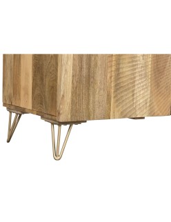Aparador Home ESPRIT Dourado Natural Metal Madeira de mangueira 160 x 45 x 75 cm