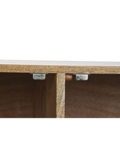Aparador Home ESPRIT Dourado Natural Metal Madeira de mangueira 160 x 45 x 75 cm
