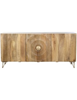 Aparador Home ESPRIT Dourado Natural Metal Madeira de mangueira 160 x 45 x 75 cm