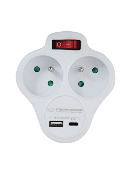 Steckdosenleiste Esperanza ELK311W 2 Stecker