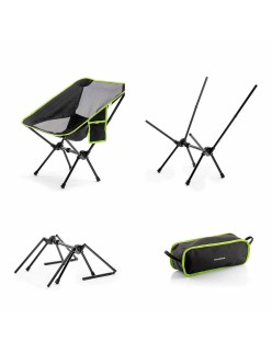 Camping Klappstuhl InnovaGoods Schwarz (Restauriert B)