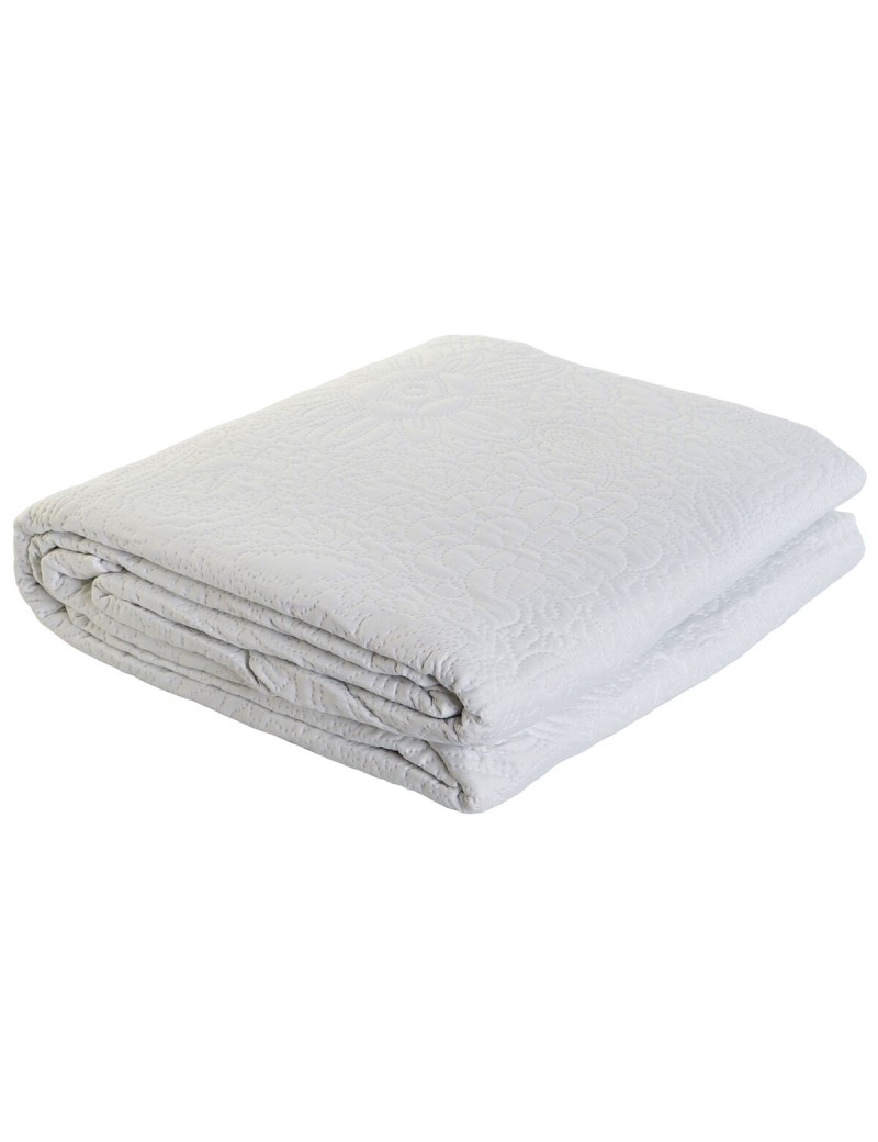 Couvre-lit DKD Home Decor Blanc Lit king size 270 x 270 x 1 cm