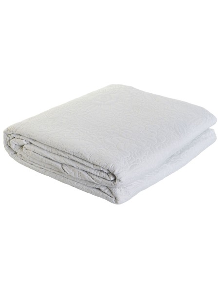 Couvre-lit DKD Home Decor Blanc Lit king size 270 x 270 x 1 cm