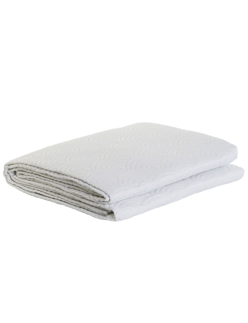 Steppdecke DKD Home Decor Weiß Einzelmatratze Doppelmatratze 180 x 260 x 1 cm