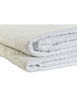 Steppdecke DKD Home Decor Weiß Einzelmatratze Doppelmatratze 180 x 260 x 1 cm