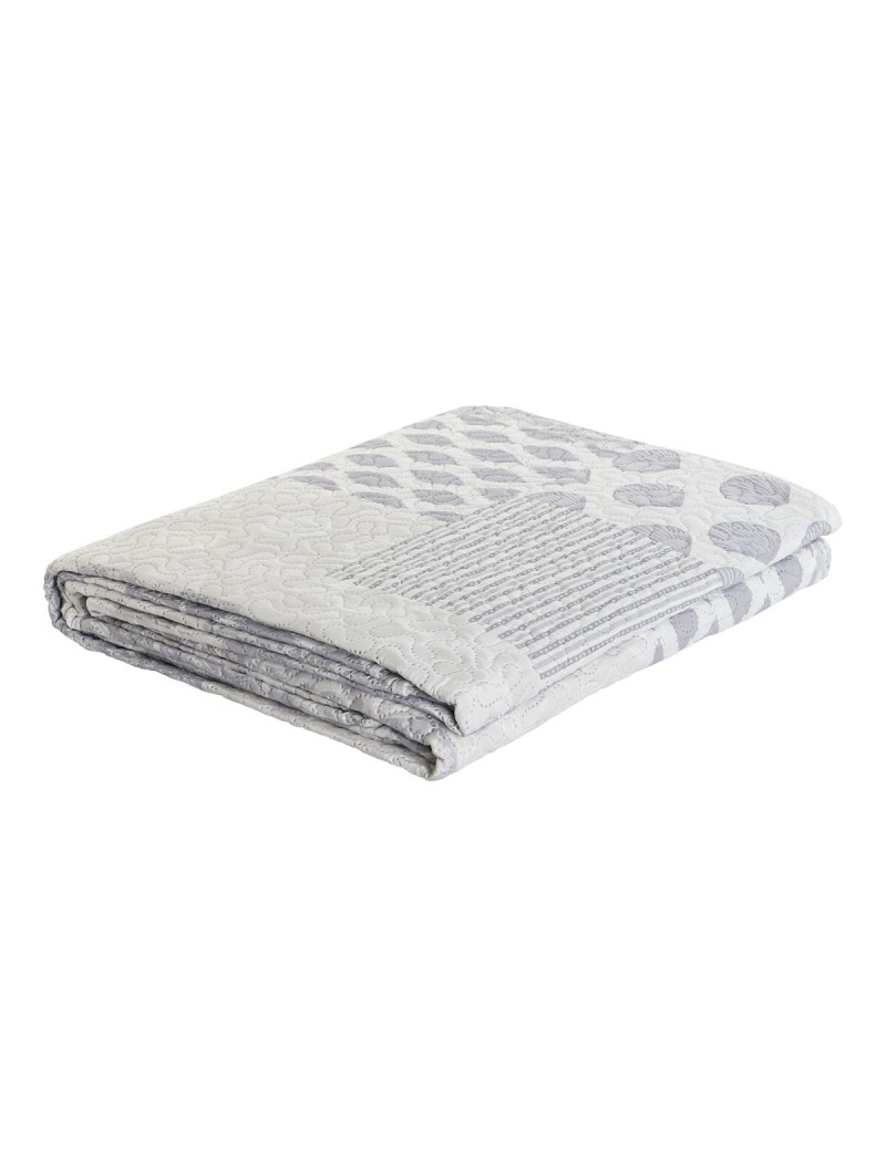 Steppdecke DKD Home Decor Beige Grau Einzelmatratze Doppelmatratze 180 x 260 x 1 cm