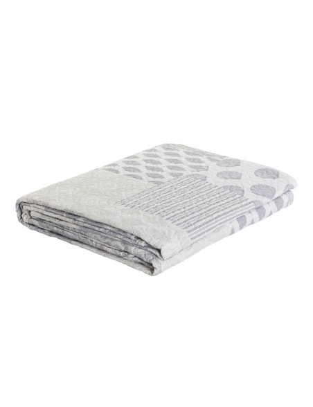 Steppdecke DKD Home Decor Beige Grau Einzelmatratze Doppelmatratze 180 x 260 x 1 cm