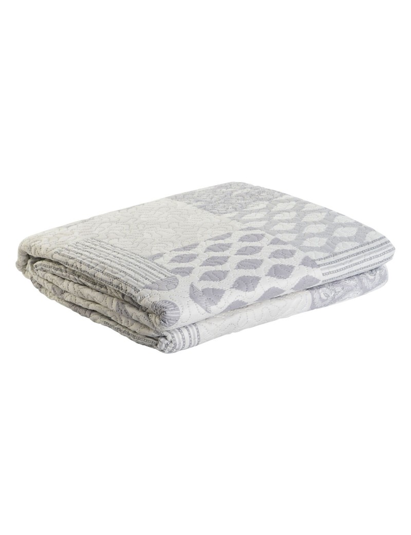 Steppdecke DKD Home Decor Beige Grau King size 270 x 270 x 1 cm