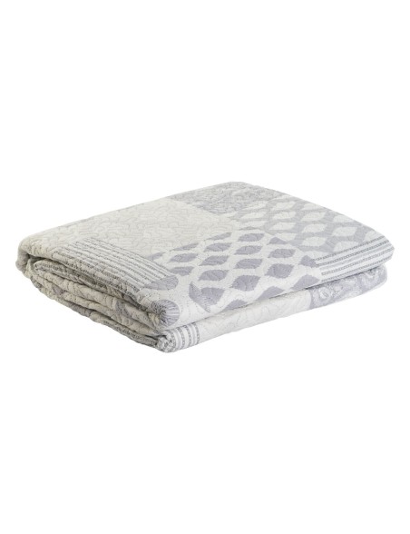Steppdecke DKD Home Decor Beige Grau King size 270 x 270 x 1 cm