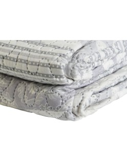 Trapunta DKD Home Decor Beige Grigio Osimano 270 x 270 x 1 cm