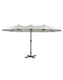 Parasol Home ESPRIT Bege Cinzento escuro 450 x 262 x 250 cm