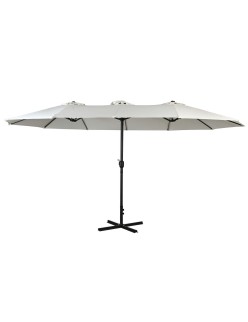 Solskærm Home ESPRIT Beige Dunkelgrau 450 x 262 x 250 cm