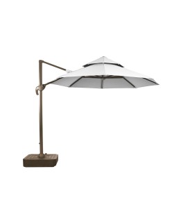 Parasol Home ESPRIT Cinzento escuro Marrom claro 290 x 350 x 280 cm