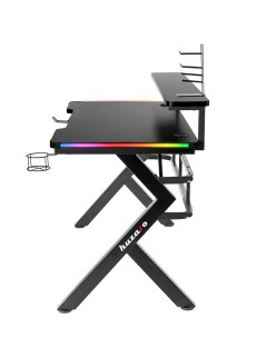 Scrivania Gaming Huzaro HZ-Hero 5.0 RGB Nero Acciaio Fibra di carbonio 116 x 69,5 x 59 cm