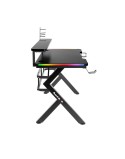 Scrivania Gaming Huzaro HZ-Hero 5.0 RGB Nero Acciaio Fibra di carbonio 116 x 69,5 x 59 cm
