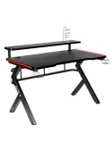 Scrivania Gaming Huzaro HZ-Hero 5.0 RGB Nero Acciaio Fibra di carbonio 116 x 69,5 x 59 cm