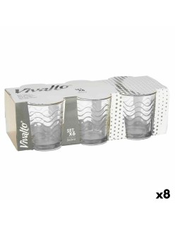 Set de Verres Vivalto 79065 Transparent verre Ondes 265 ml (8 Unités)