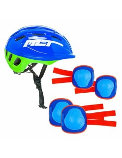 Kit casco e ginocchiere Moltó Azzurro 2-10 Anni