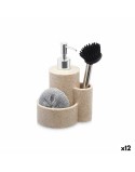 2-in-1 Soap Dispenser for the Kitchen Sink Kinvara 92295 Plastic Polyresin 14 x 18,5 x 12 cm Kitchen (12 Units)