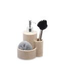 2-in-1 Soap Dispenser for the Kitchen Sink Kinvara 92295 Plastic Polyresin 14 x 18,5 x 12 cm Kitchen (12 Units)