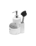 2-in-1 Soap Dispenser for the Kitchen Sink Kinvara B5614 Plastic Polyresin 14 x 18,5 x 12 cm Kitchen (12 Units)