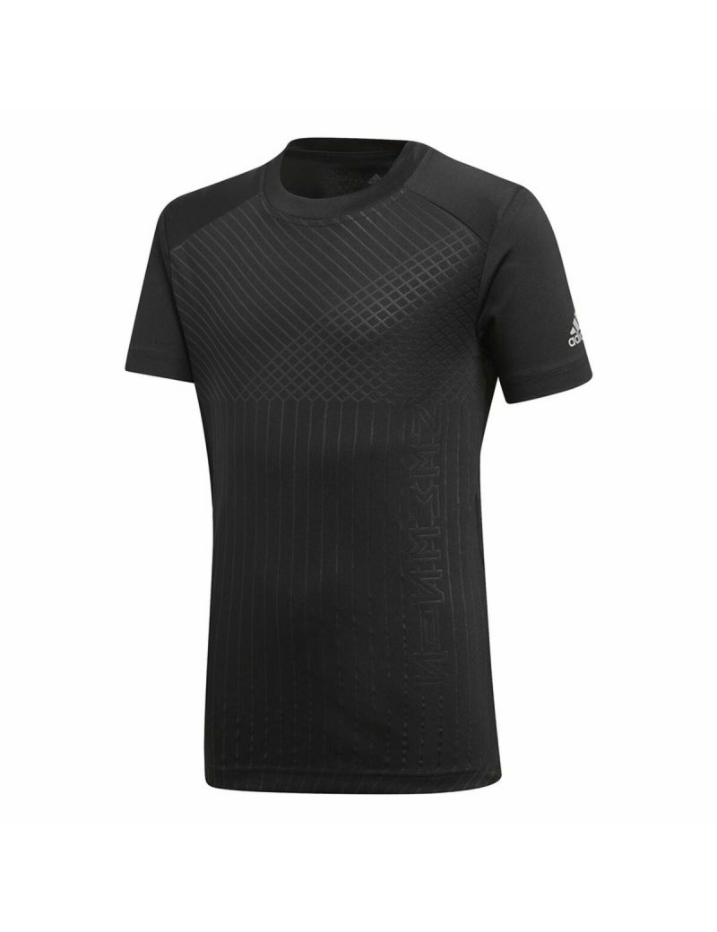 Children's Short Sleeved Football Shirt Adidas Nemeziz Black