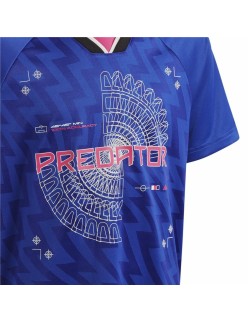 Children's Short Sleeved Football Shirt Adidas Predator Blue