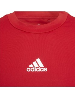 Children's Short Sleeved Football Shirt Adidas Techfit Top Red