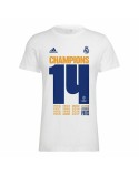 Men's Short-sleeved Football Shirt Adidas Real Madrid Champions 2022