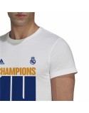 Men's Short-sleeved Football Shirt Adidas Real Madrid Champions 2022