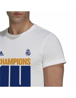Men's Short-sleeved Football Shirt Adidas Real Madrid Champions 2022