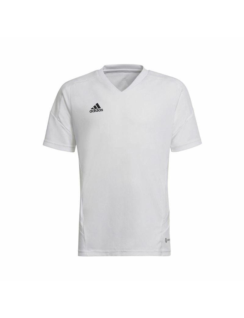 Children's Short Sleeved Football Shirt Adidas Con22 White