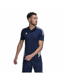 Men's Short-sleeved Football Shirt Adidas Con22 Blue