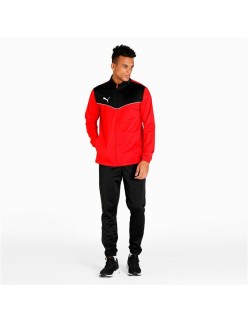 Fato de Treino para Adultos Puma Individualrise Track Preto/Vermelho