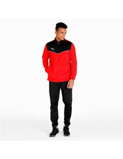 Fato de Treino para Adultos Puma Individualrise Track Preto/Vermelho
