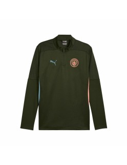 Sweatshirt de Treino para Adultos Puma Manchester City 24/25 Training Azeitona